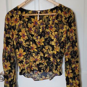 Free People floral crop top